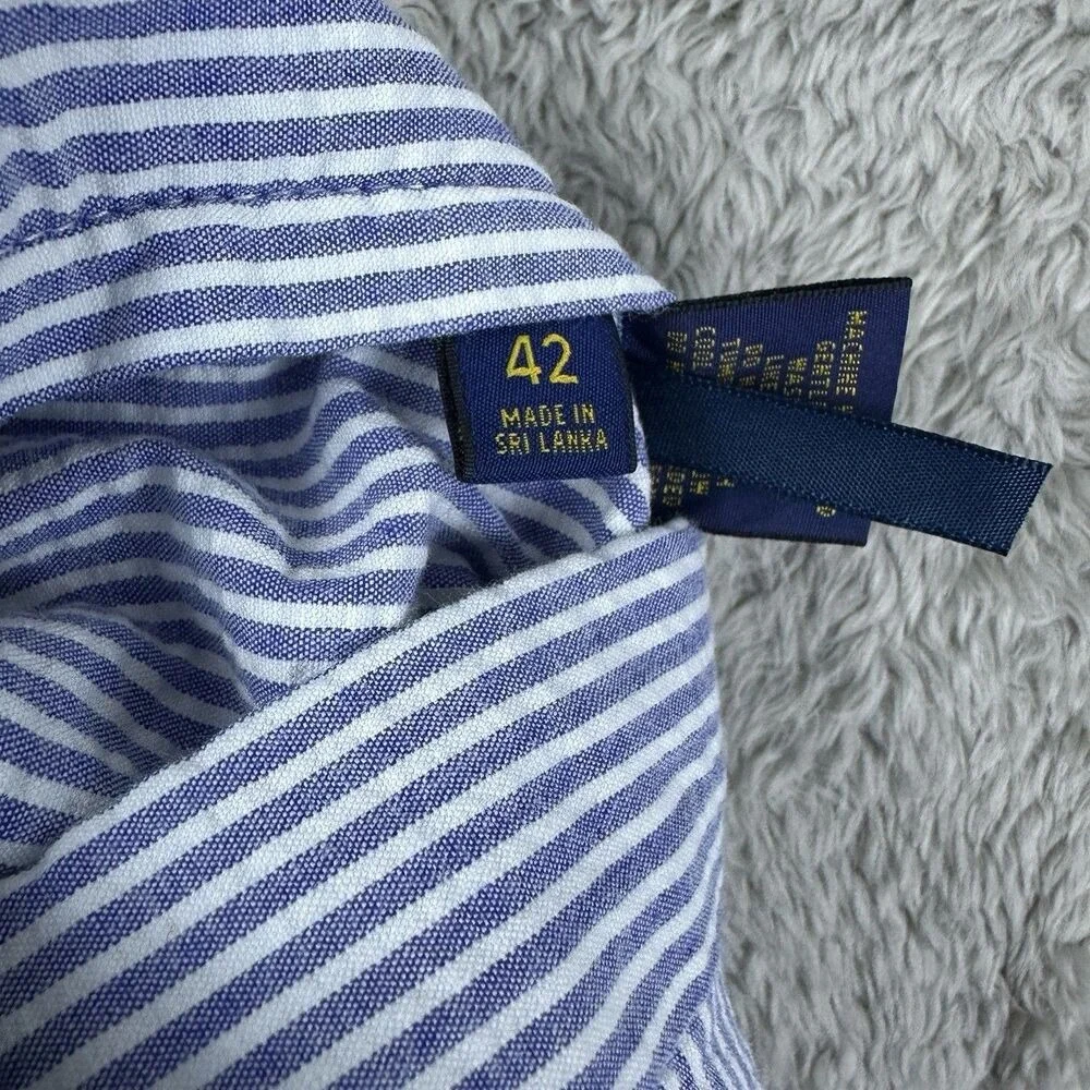 Polo Ralph Lauren Men's Shorts 42 Preppy Seersucker Stripe Stretch‎ Classic Fit